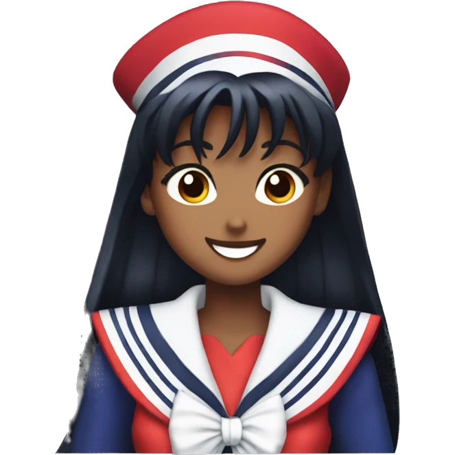 Sailor mars from sailor moon smiling  emoji