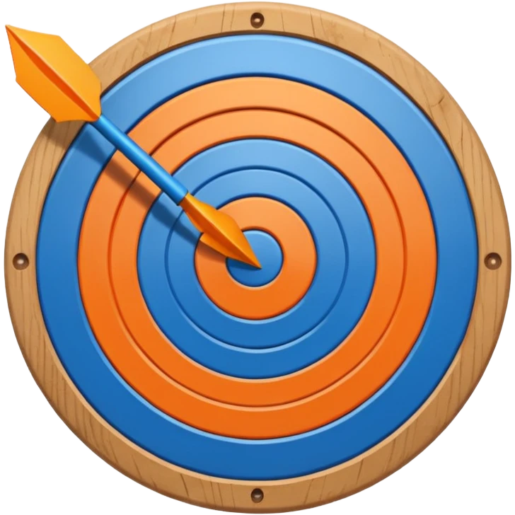 blue target with orange arrow in the center emoji