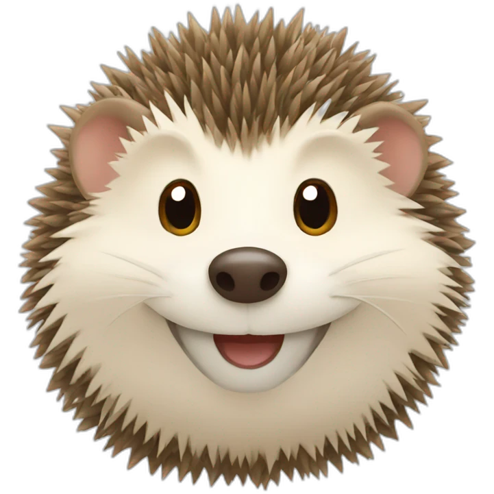 Happy hedgehog emoji