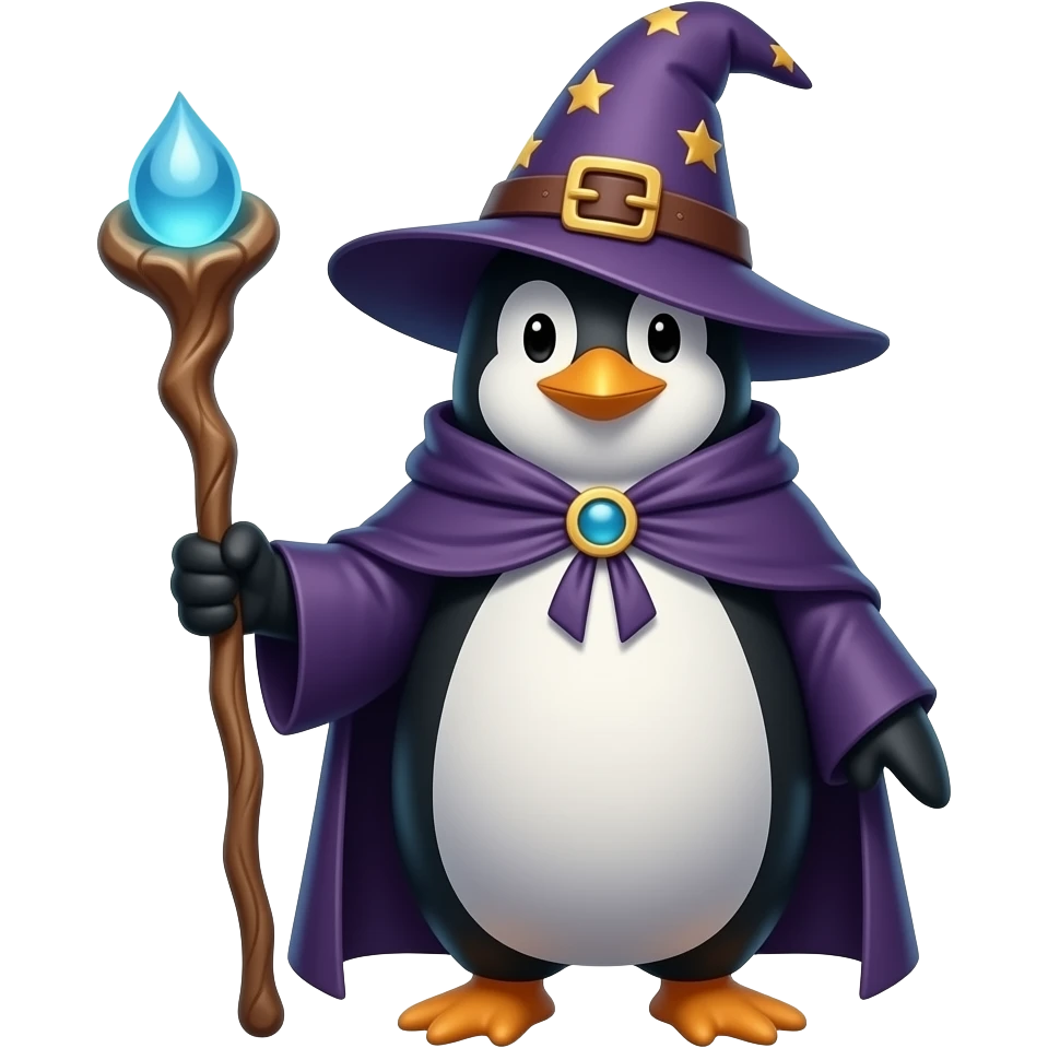 Penguin Wizard emoji