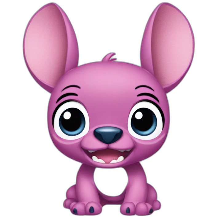 Stitch from lilo and stitch pink emoji