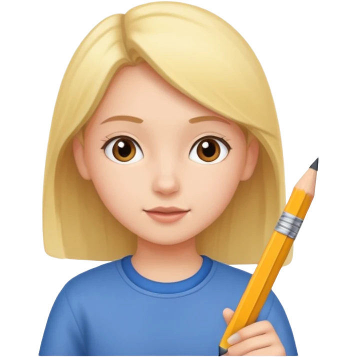 Girl school motor skills emoji