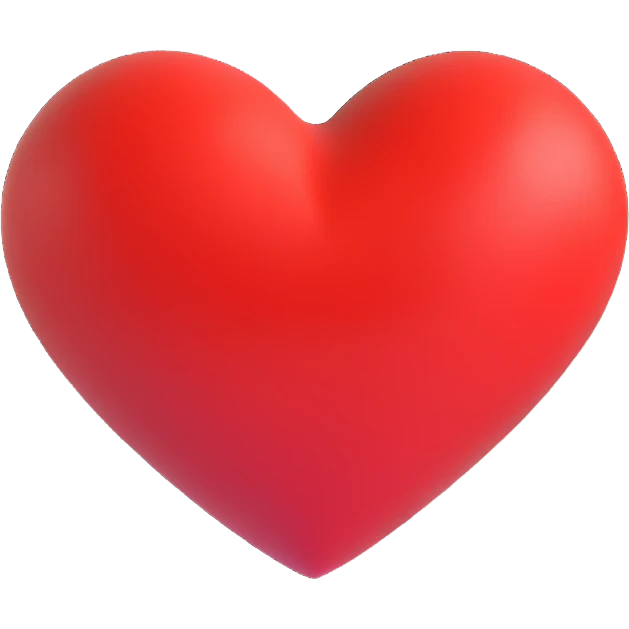 red heart 3D emoji emoji