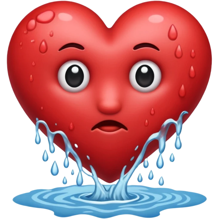 The heart beating in the river emoji