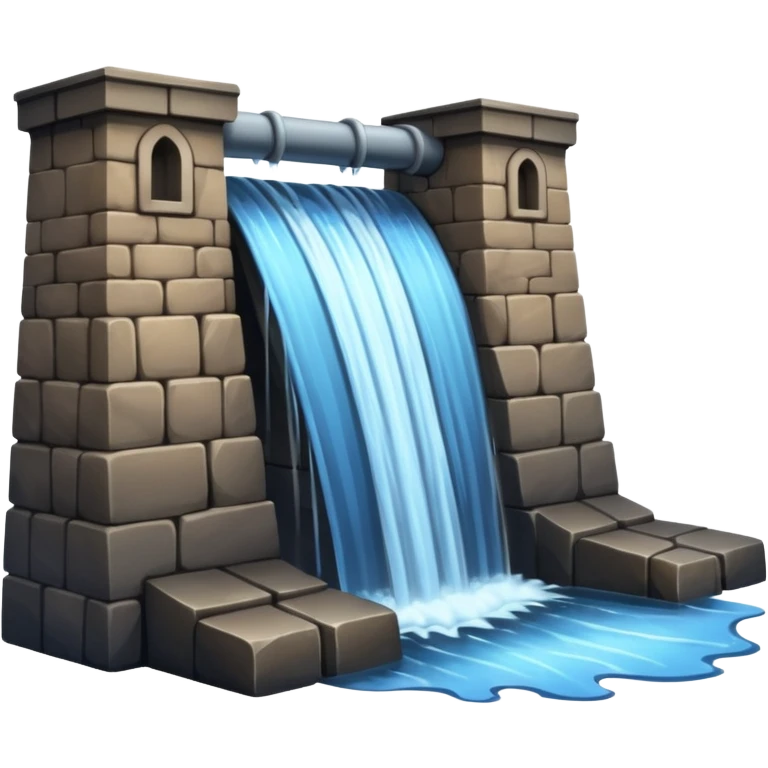 dam, water flowing emoji