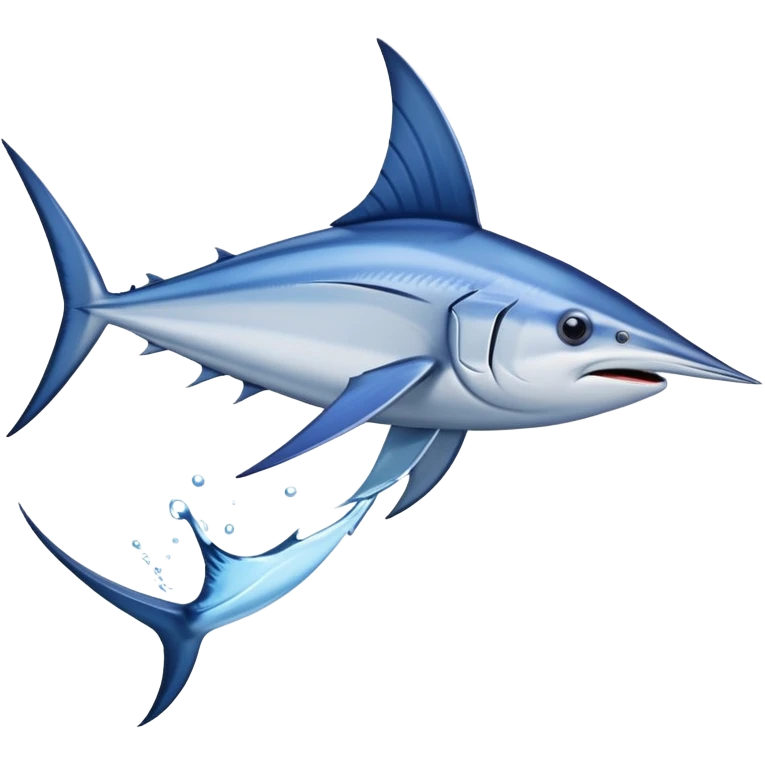 A swordfish glides through the ocean with its long, sharp bill cutting through the water with speed and precision emoji