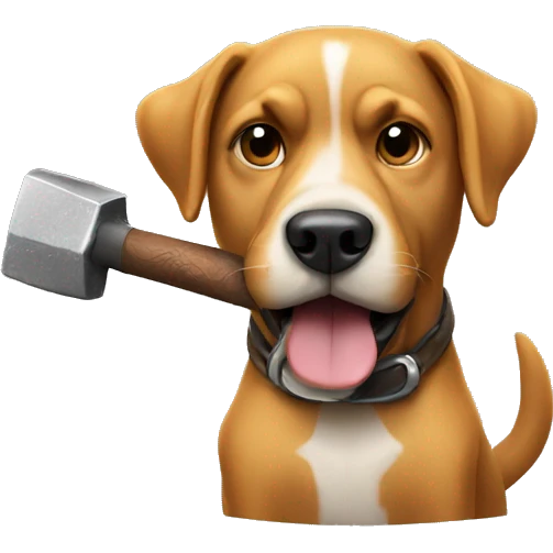 dog with a hammer  emoji