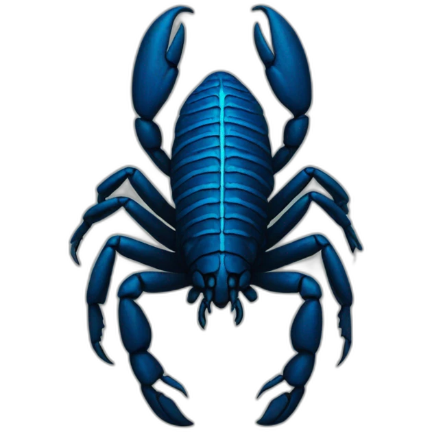 Scorpion black with blue stripes emoji