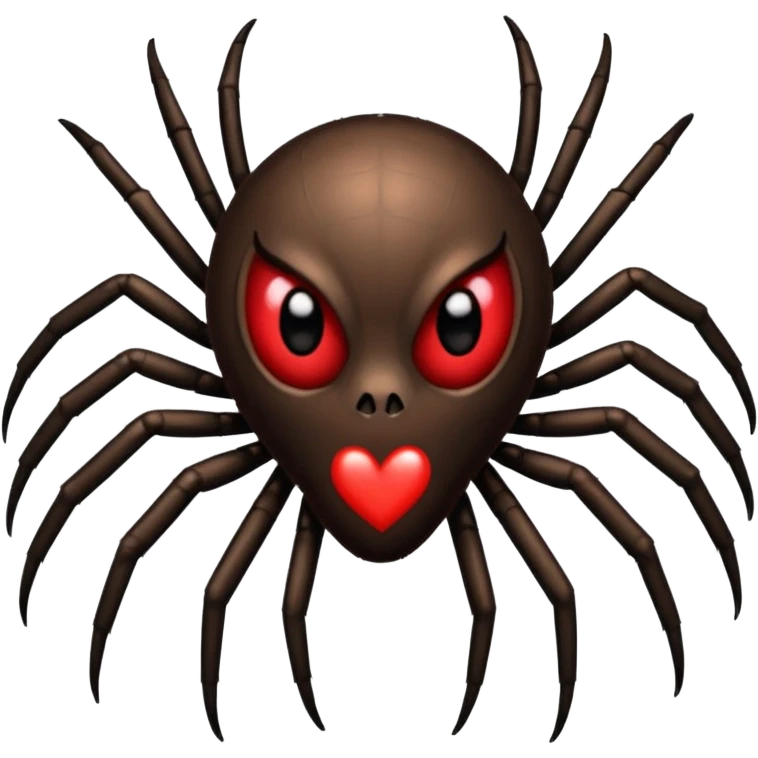 face spider in love with hart emoji