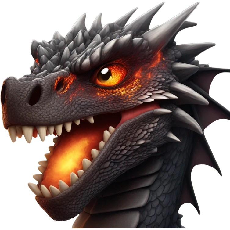 Head of drogon fire emoji