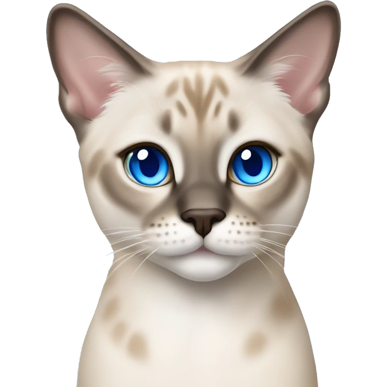Lynx point Siamese cat with blue eyes  emoji