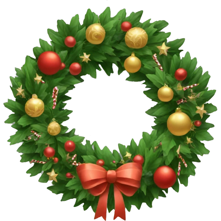 Fancy Christmas wreath  emoji