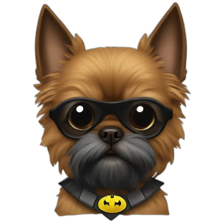 Batman with Brussels griffon emoji