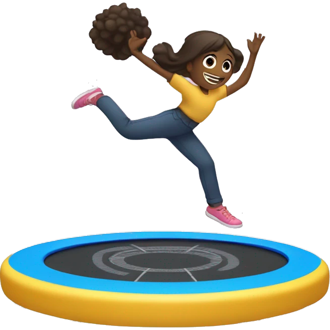 caroline nappo jumping on a trampoline emoji