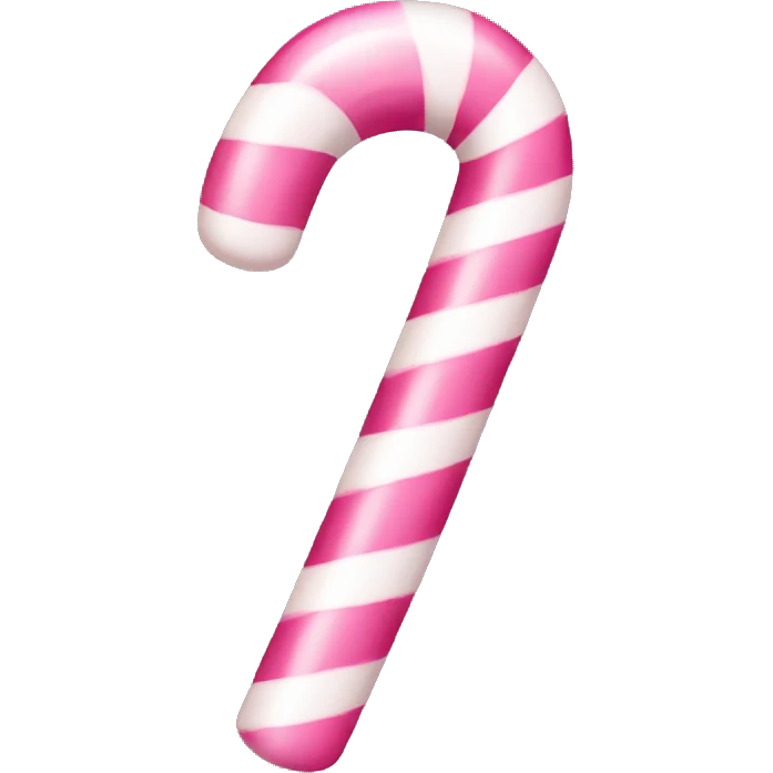 Pink and white candy cane emoji