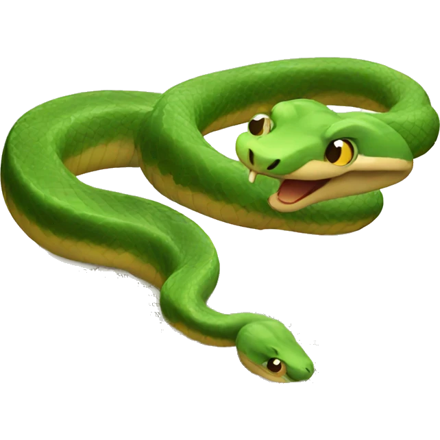 Snake reading a book emoji