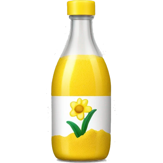 Yellow scrub on beautiful bottle  emoji