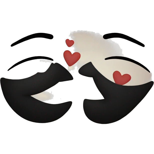 black kiss print  emoji