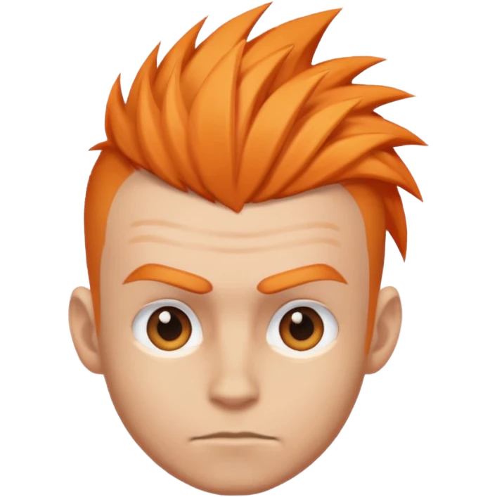 male head with a light orange mohawk emoji