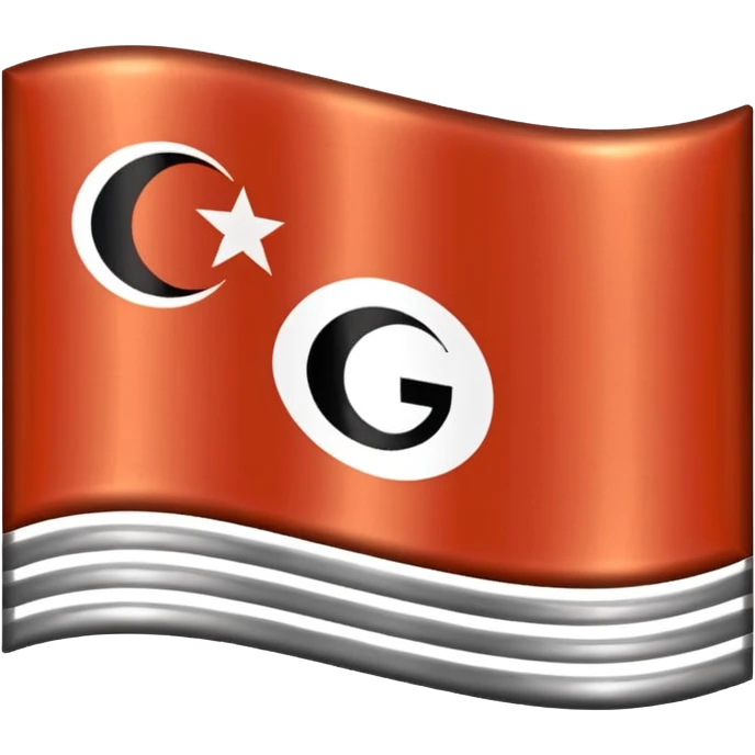 Flag of Georgia but with gravity emoji