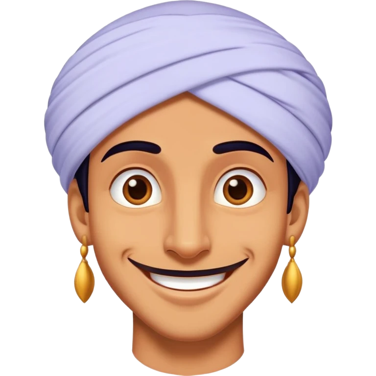 Aladdin without a mustache emoji