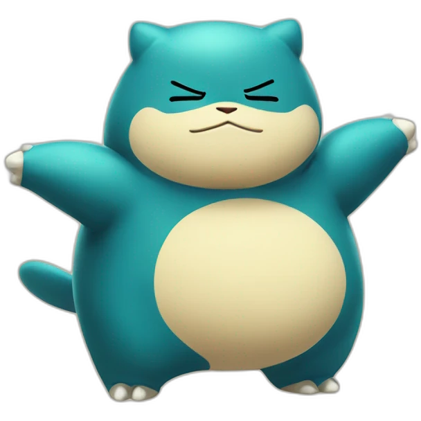 Cute Pokémon style Snorlax emoji