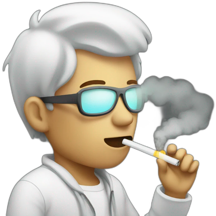 Guy vaping emoji