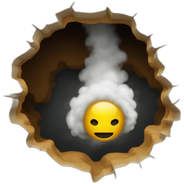 steam coming out of a hole emoji