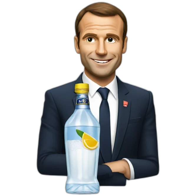 Macron Drink vodka emoji
