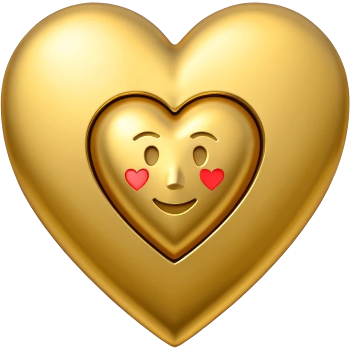 Golden heart with a dollars pattern on it emoji