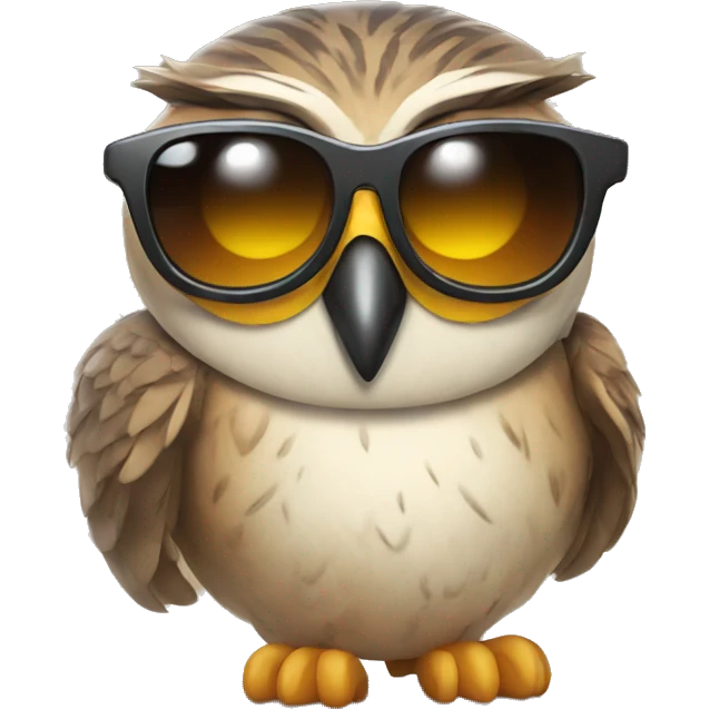 Owl with sun glasses emoji
