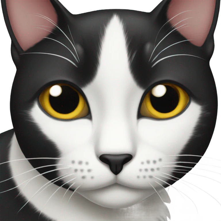 Black and white cat emoji