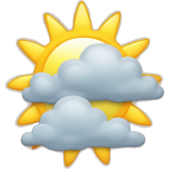 Sun shining through clouds emoji