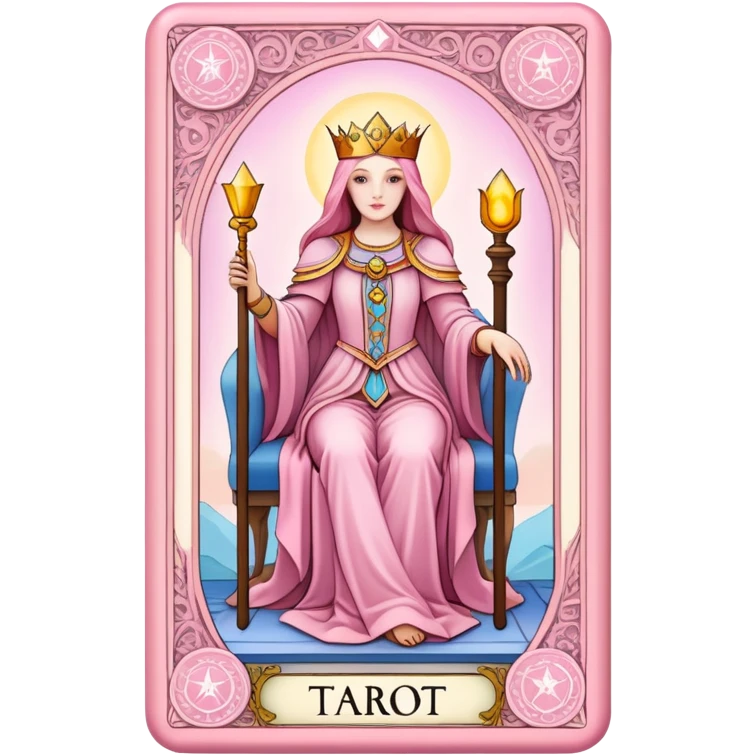 pastel pink tarot card emoji