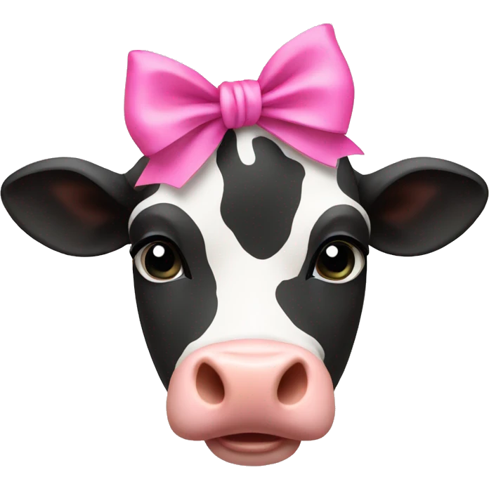 Cow with pink bow  emoji