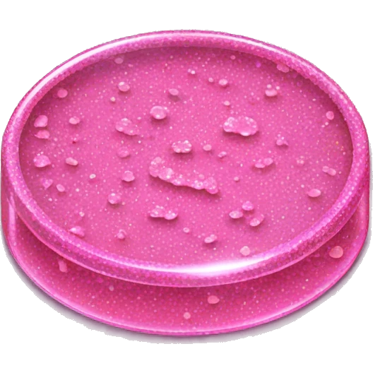 Pink Petri dish with glitter  emoji