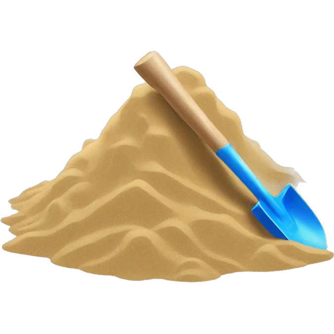 pile of sand with a shovel clabber  emoji