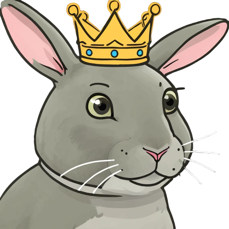Rabbit with crown emoji