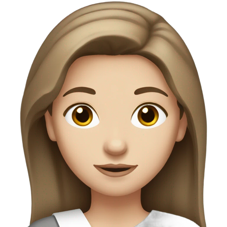 White Girl with brown hair and a newspaper  emoji