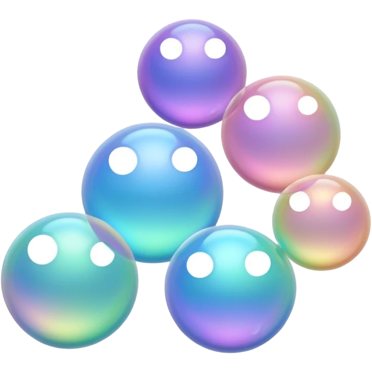 Pastel trail of bubbles emoji