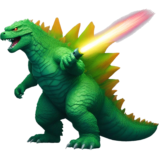 Godzilla laser emoji