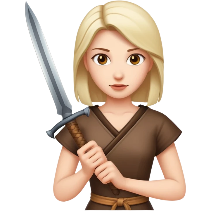 Women with blade emoji