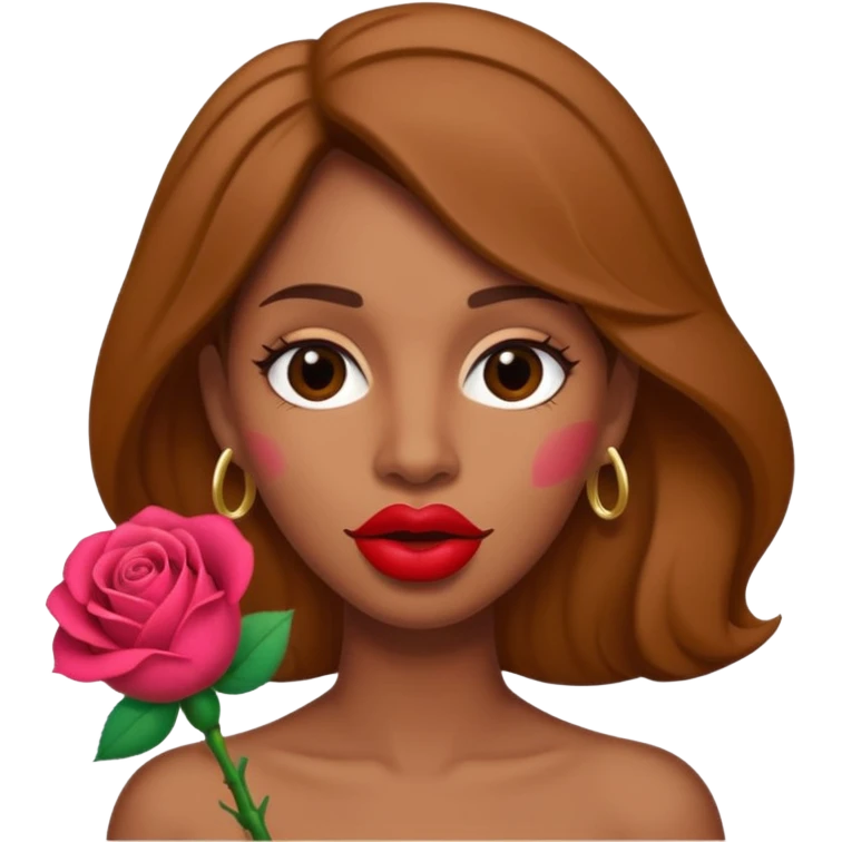 Big Puerto Rican colored dildo inside a women’s magical mouth with lips shapes  rose petal /bud emoji