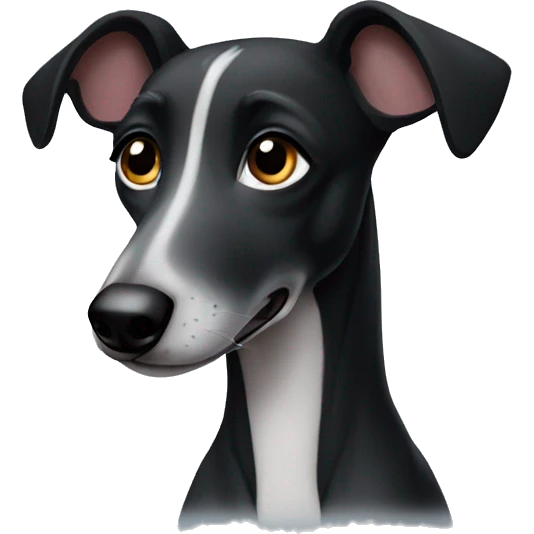 black greyhound puppy  emoji