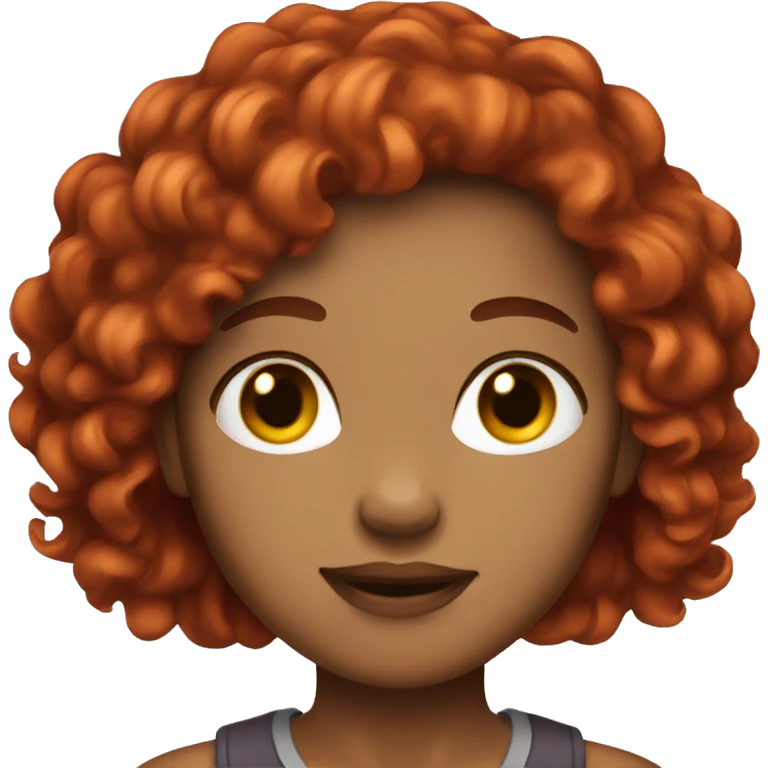 dark red hair light skin emoji