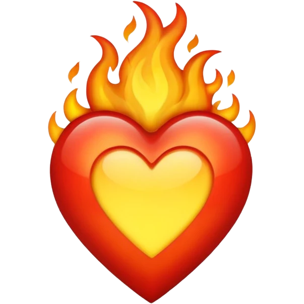 Make flaming hearts in all colours emoji