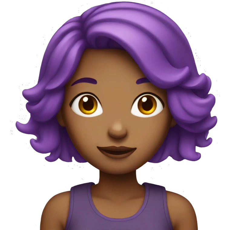 girl with purple hair emoji
