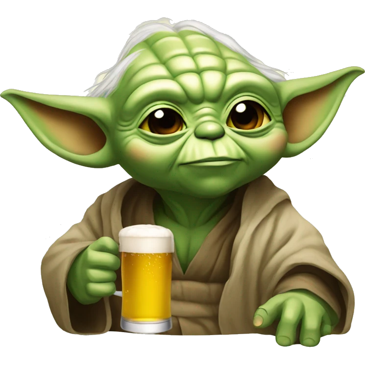 Yoda tomando cerveza  emoji