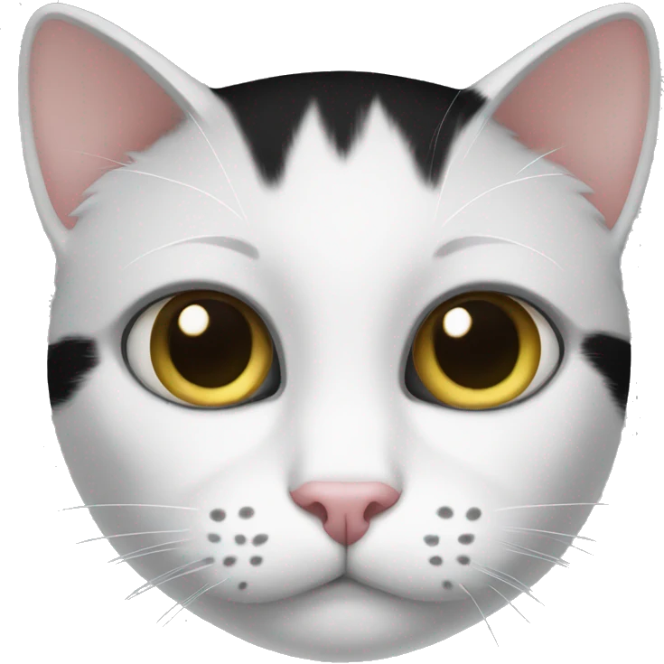 black and white cat  emoji