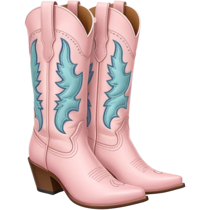 pastel pink cowboy boots emoji
